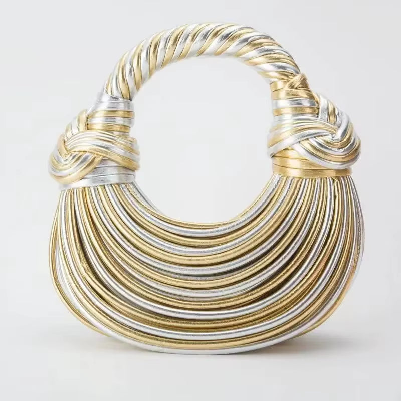 2026 Ladies New Luxury Designer Hand-Woven Noodle Knot Bag