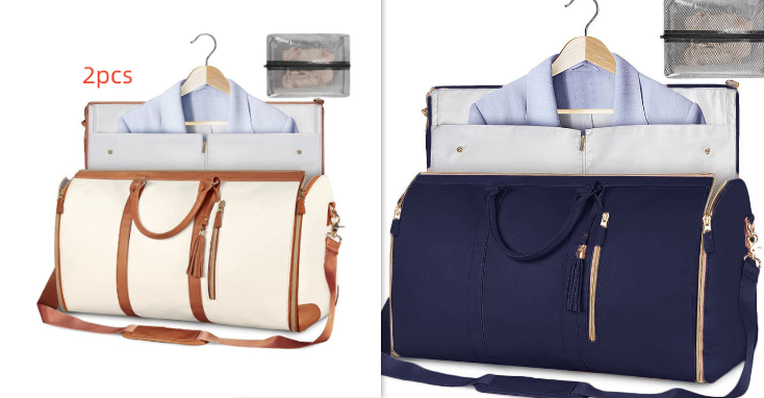Large Capacity Travel Duffle Bag Women'S Handbag Folding Suit Bag Waterproof Clothes Totes