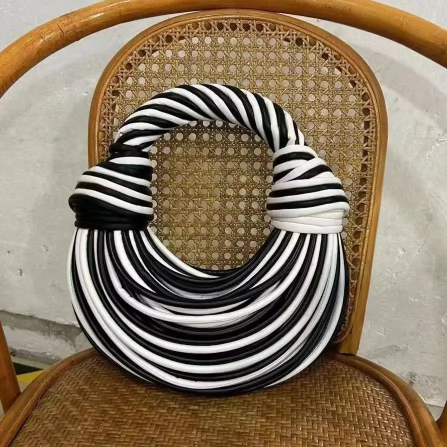 2026 Ladies New Luxury Designer Hand-Woven Noodle Knot Bag
