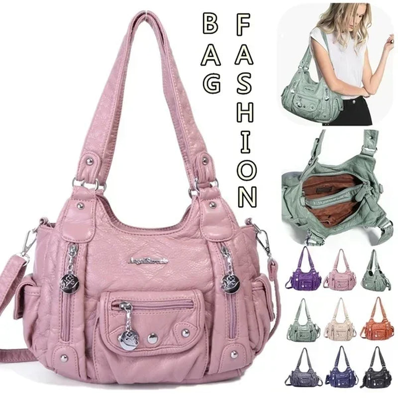  Women Bags Designer Vintage Soft Leather 