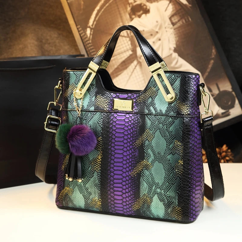 Luxury Cowhide Leather Women Handbags 