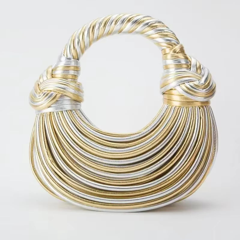 2026 Ladies New Luxury Designer Hand-Woven Noodle Knot Bag