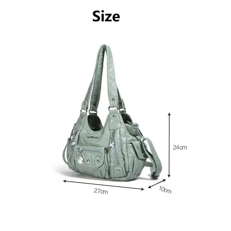  Women Bags Designer Vintage Soft Leather 