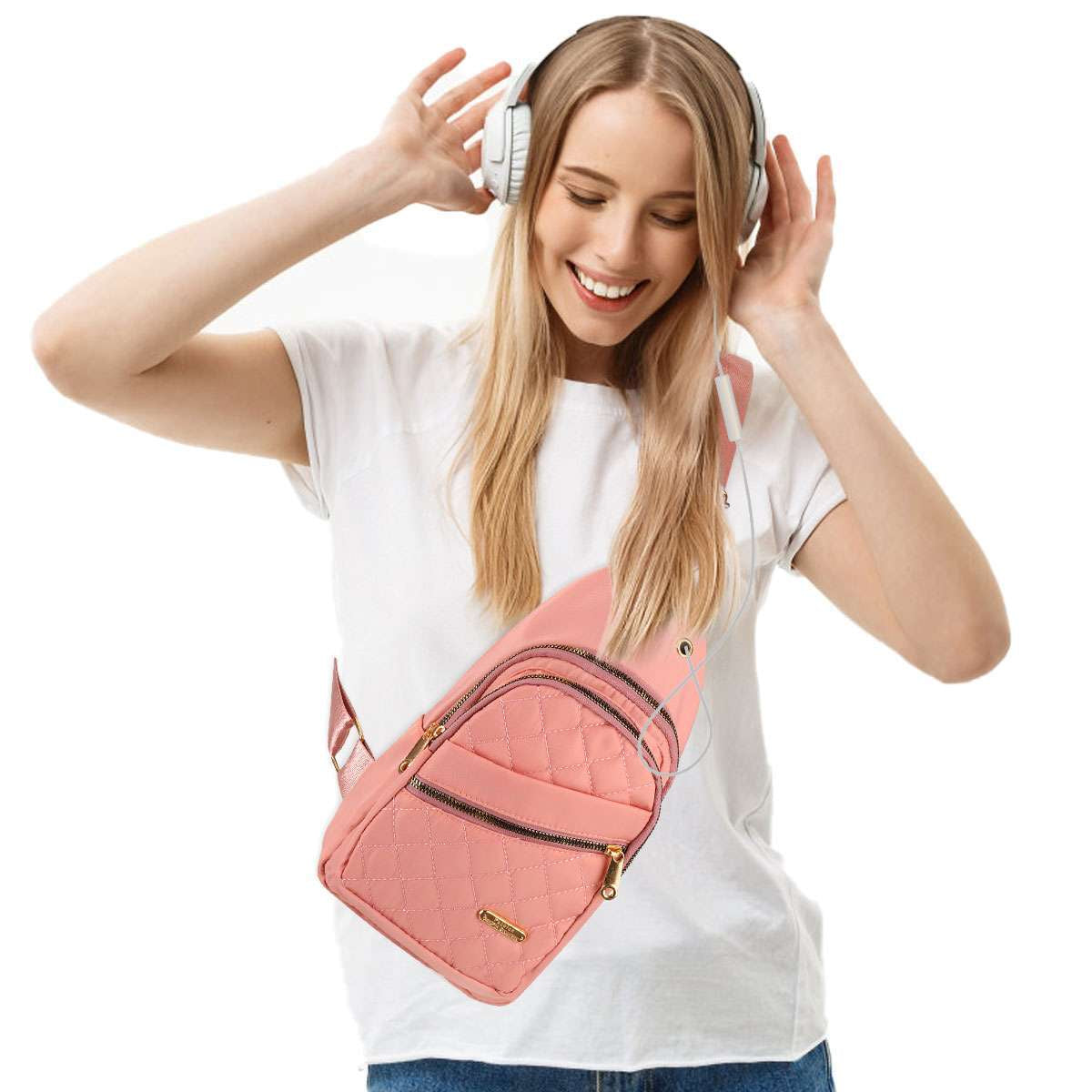 Women Crossbody Shoulder Bags Chest Sling Bag Sports Backpack Travel Fanny Packs
