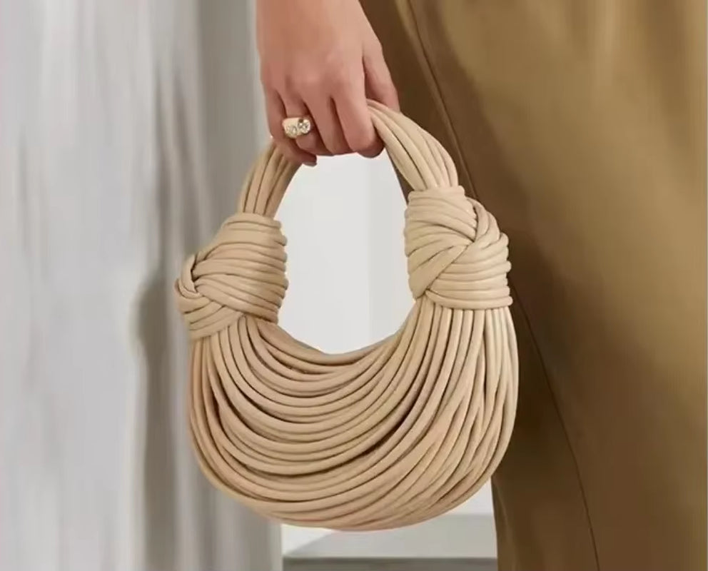 2026 Ladies New Luxury Designer Hand-Woven Noodle Knot Bag