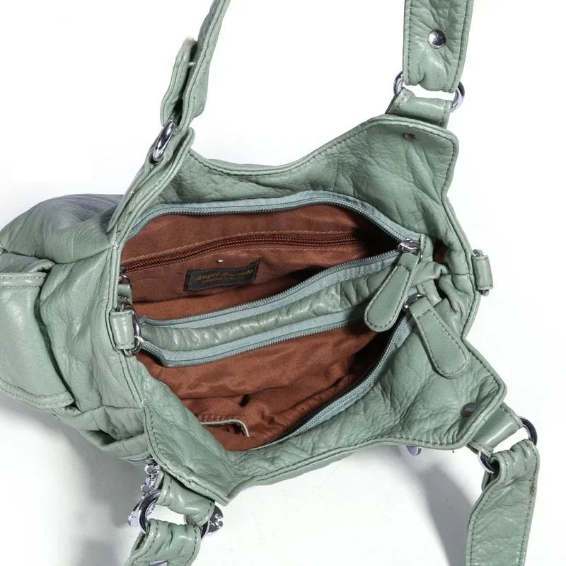  Women Bags Designer Vintage Soft Leather 