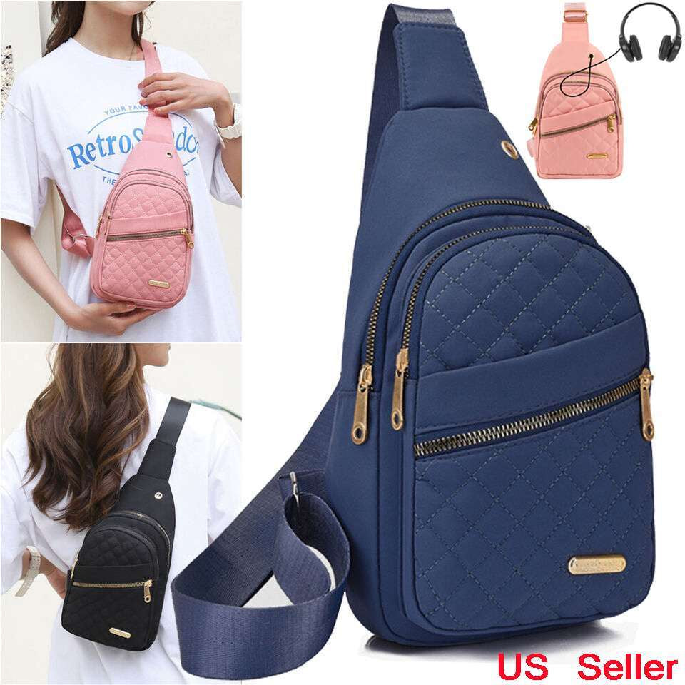 Women Crossbody Shoulder Bags Chest Sling Bag Sports Backpack Travel Fanny Packs
