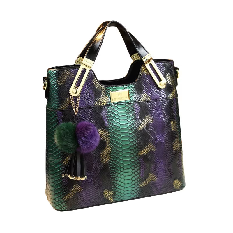 Luxury Cowhide Leather Women Handbags 