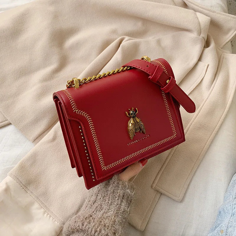 CGCBAG Luxury Brand Women 2026 New Retro Bee Female Shoulder Bag 