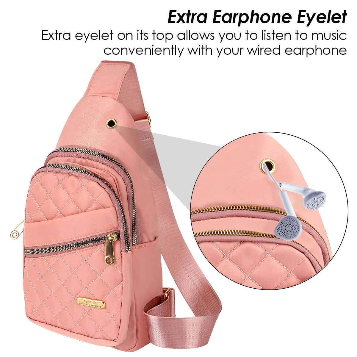 Women Crossbody Shoulder Bags Chest Sling Bag Sports Backpack Travel Fanny Packs