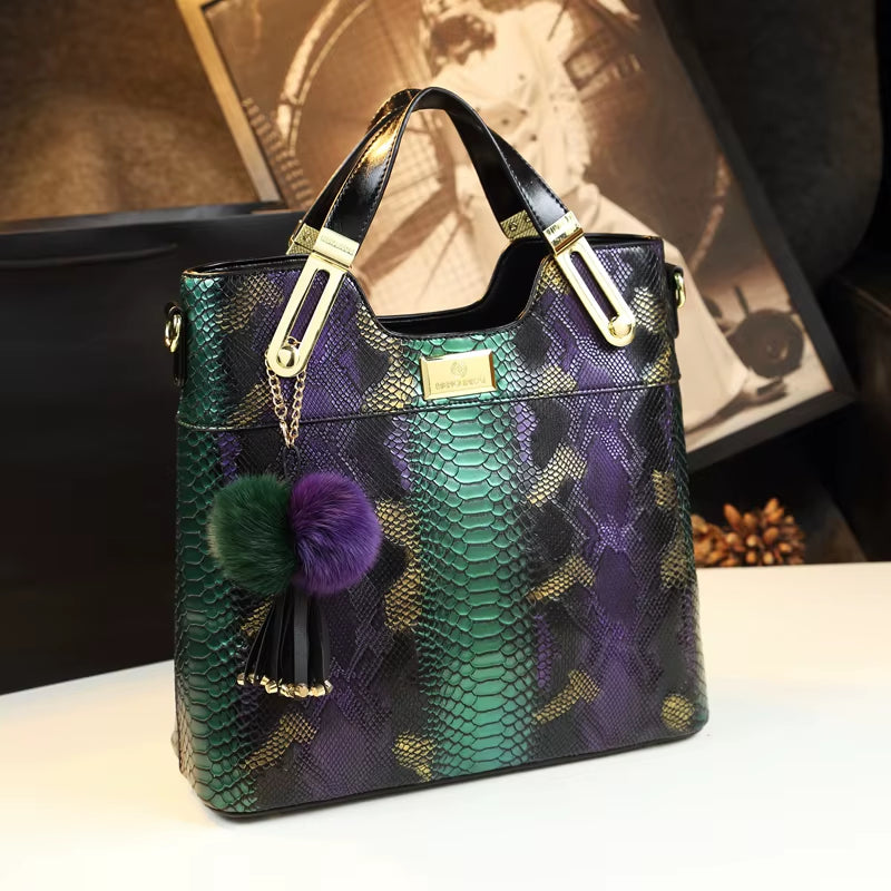 Luxury Cowhide Leather Women Handbags 