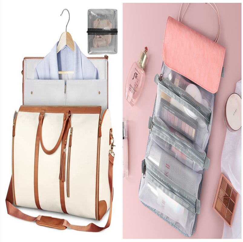 Large Capacity Travel Duffle Bag Women'S Handbag Folding Suit Bag Waterproof Clothes Totes