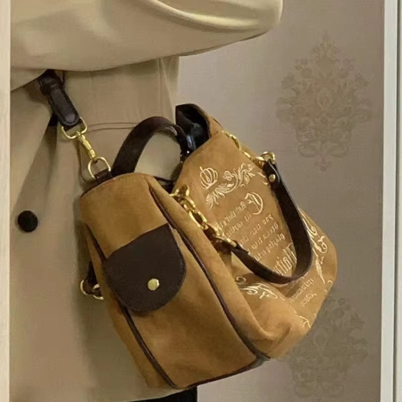 Y2K Women Pink Vintage Gothic Tote Bag 
