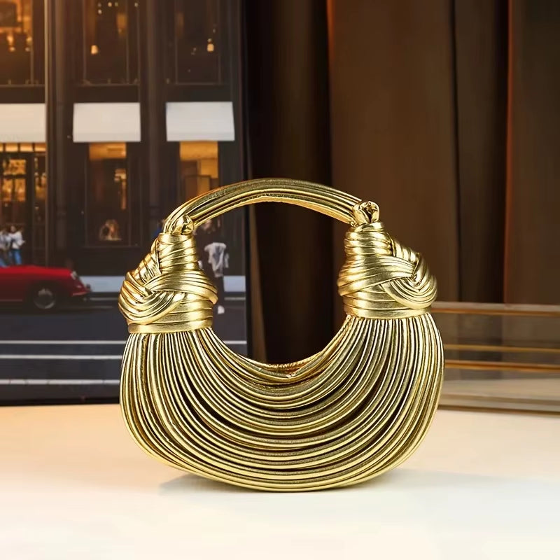 2026 Ladies New Luxury Designer Hand-Woven Noodle Knot Bag