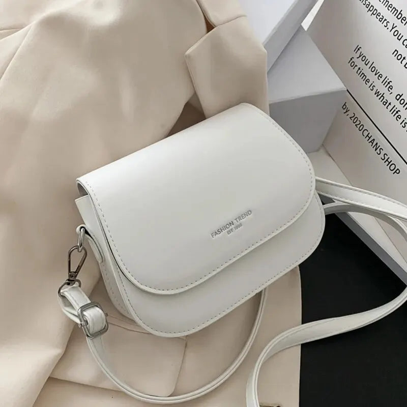 Women'S Crossbody Bag New Solid Color Fashionable Flipped Bag Retro Casual Simple Crossbody Bag