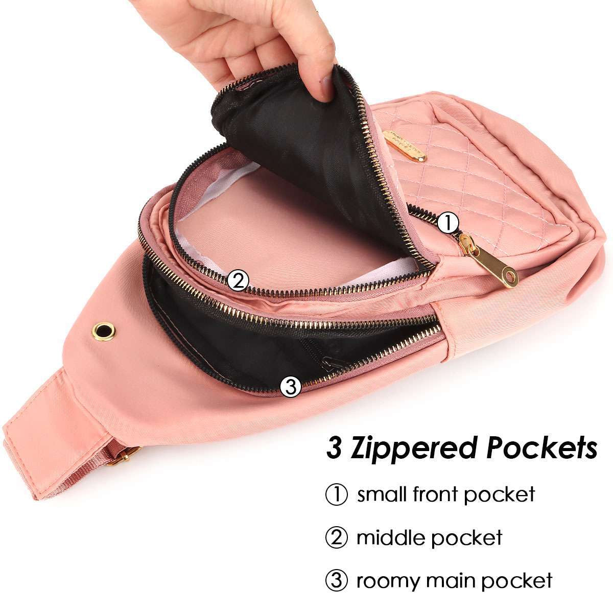 Women Crossbody Shoulder Bags Chest Sling Bag Sports Backpack Travel Fanny Packs