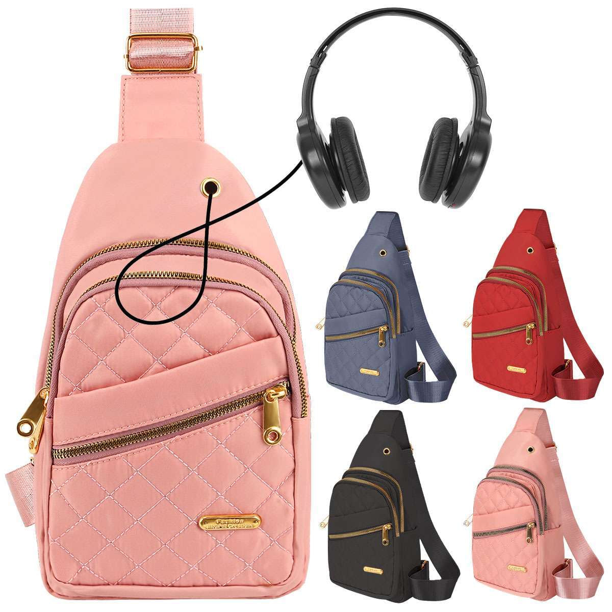 Women Crossbody Shoulder Bags Chest Sling Bag Sports Backpack Travel Fanny Packs