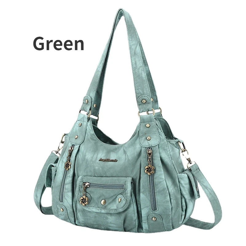  Women Bags Designer Vintage Soft Leather 