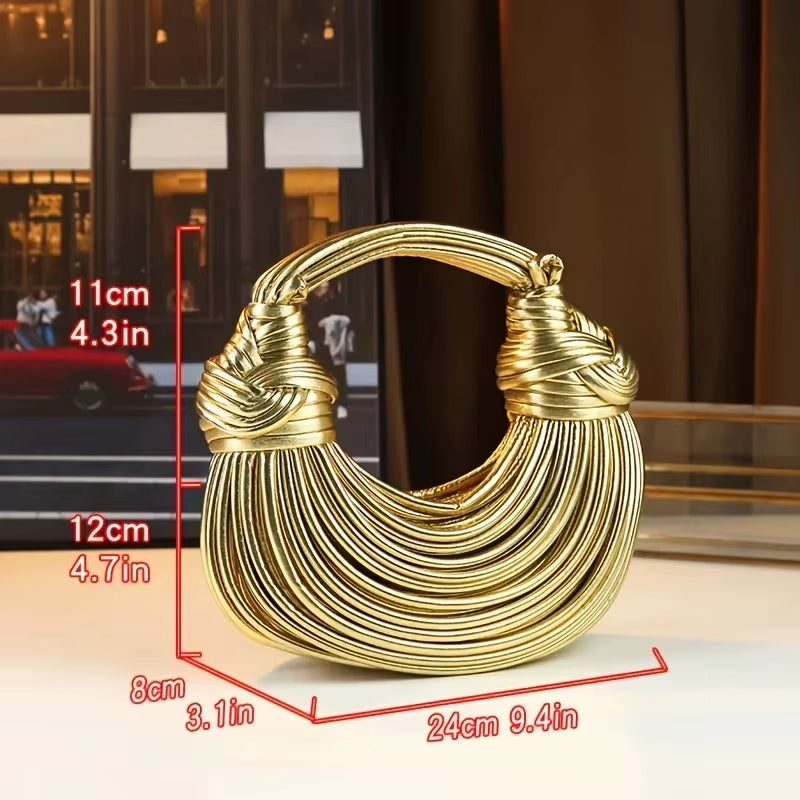 2026 Ladies New Luxury Designer Hand-Woven Noodle Knot Bag